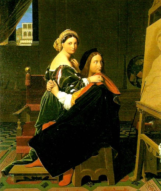 Jean Auguste Dominique Ingres raphael and the fornarina Germany oil painting art
